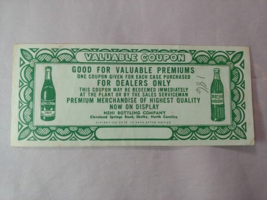 1950s Nehi Royal Crown Soda Coupon Dealers only for each case purchased - £8.95 GBP