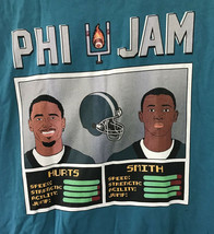 Next Level Mens Turquoise Phi Jam Video Game Football Sports Stats T Shi... - £39.50 GBP