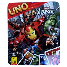 Avengers Uno Tin With SEALED NEW Card Decks 2015 Marvel Super Hero Editi... - $19.79