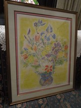 Its Moskowitz LITHOGRAPH PRINT FLORAL SIGNED AND NUMBERED 45/50 - £295.24 GBP