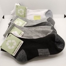 8 Pairs of Unisex Quarter Socks - Gray White Black One Size Fits Most Made With - $8.94