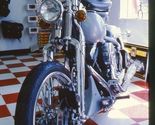 35 mm color slide * 1987 INSIDE VIEW of MOTORCYCLE SHOP Bike parts signs - $5.45