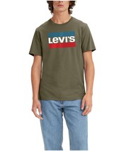 Levis Mens Sportswear Logo T-shirt Crewneck Short sleeve Martini Olive B4HP - £12.60 GBP