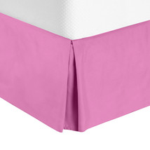 Hotel Luxury Pleated Tailored Bed Skirt - 14 Drop Dust Ruffle, Full -Light Pink - $33.99