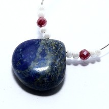 Lapis Lazuli Smooth Heart Beads Briolette Natural Loose Gemstone Making Jewelry - £5.46 GBP