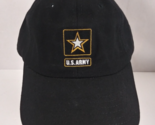 US Army Black Embroidered Star Strap Back Baseball Cap - $10.88
