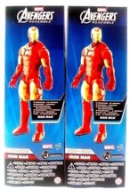 2 Marvel Avengers Assemble Titan Hero Series 12&quot; Collectible Toy Figures Hasbro - £11.06 GBP