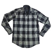 Pendleton Lodge Wool Gray Black Plaid Size Small Checkered Flannel Outdoors - $54.40