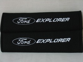 2 pieces (1 PAIR) Ford Explorer Embroidery Seat Belt Cover Pads (White o... - $17.99