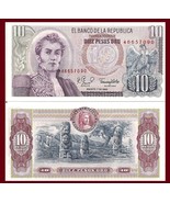Colombia P407g, 10 Peso, condor / Archaeological Park San Agustin monoli... - $1.99