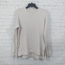 American Eagle Sweater Womens Small Ivory Waffle Knit Crew Neck Tunic Pu... - £19.92 GBP