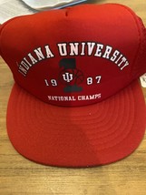 V Intage 1987 Indiana University Hoosiers Hat Ncaa Mesh Cap Basketball - £15.64 GBP