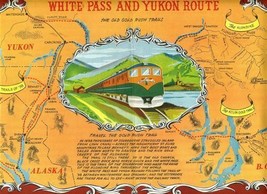 White Pass and Yukon Route Placemat Railroad on the Gold Rush Trail  - £16.32 GBP