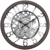 Industrial Wall Clock Home Decor Round Outdoor Vintage Farmhouse Non Ticking 12 - £34.41 GBP