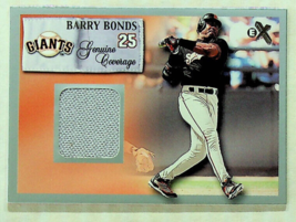 2000 Fleer Skybox Genuine Coverage Baseball Card Barry Bonds - Game-Worn Uniform - £8.82 GBP