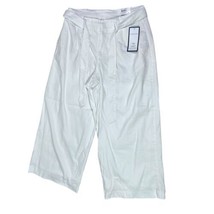 Charter Club Women&#39;s Size 10 Lush Garden Cropped Belted Bright White Pants $69 - $18.50