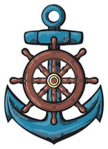 Anchor and Helm Sticker - £1.94 GBP+