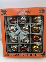 Christopher Radko Shiny Brite Halloween 12ct Ornaments Spiderwebs Balls Spooky - £15.24 GBP