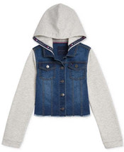 Tommy Hilfiger Toddler Girls Mixed-Media Hooded Jacket , Various Sizes - £27.64 GBP