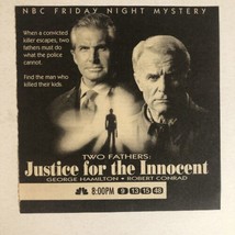 Justice For The Innocent Print Ad Vintage George Hamilton Robert Conrad TPA4 - £4.67 GBP