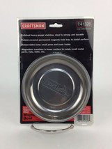 Craftsman 6" Round Heavy Gauge Stainless Steel Magnetic Parts Tray Dish 941328 - $24.14