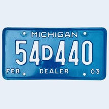 2003 United States Michigan Base Dealer License Plate 54D440 - £13.29 GBP