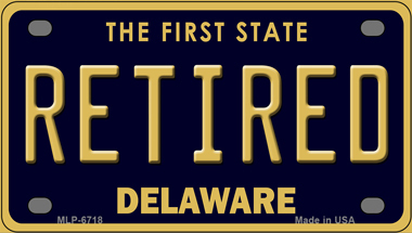 Retired Delaware Novelty Mini Metal License Plate Tag - $14.95