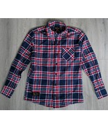 The Vermont Flannel Co Shirt Men&#39;s Large Red/White/Blue Plaid Button Up - €24,33 EUR