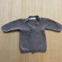 Monica + Andy Baby Infant Gray Waffle Knit Sweater Kimono 3-6 Month - £11.22 GBP