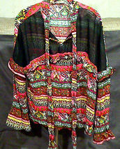 FRUMOS Large Colorful Women&#39;s Lightweight Top Blouse Latin/Western/Festival Look - £8.01 GBP