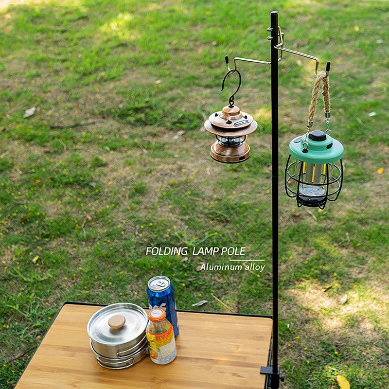 1Pc Camping Lantern Stand Tabletop Detachable Lantern Hangers Portable Light - £13.67 GBP+
