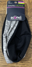 Scunci Everyday And Active Headband Black/Gray-Brand New-SHIPS N 24 HOURS - $11.76