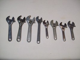 Lot of 8 Vintage Mini Small Adjustable Wrench Hong Kong China Taiwan Ger... - $39.59