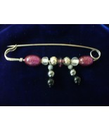 Purple, Black &amp; Silver Scarf Pin - $75.23 MXN