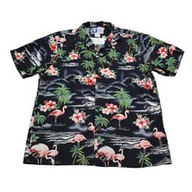 RJC Shirt Mens M Multicolor Hawaiian Short Sleeve Button Collared Pocket Cotton - £18.27 GBP