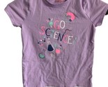 Cat And Jack Girls Purple T-Shirt Size XS 4 to 5 Go Science - £5.42 GBP