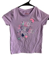 Cat And Jack Girls Purple T-Shirt Size XS 4 to 5 Go Science - $6.89