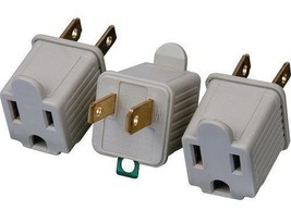 3 AC Outlet ADAPTERS 3 prong Converter to 2 blade grounding Cheater Plug... - $426.50 MXN