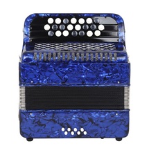 Bayan accordion 22 keys 8 bass Navy blue Professional Button Accordion k... - £394.29 GBP