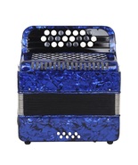 Bayan accordion 22 keys 8 bass Navy blue Professional Button Accordion k... - £393.20 GBP