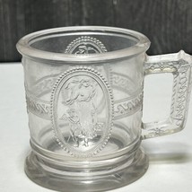 EAPG Venus And Cupid Handled  Childs Mug 2.5 &quot; Antique Glass￼ 1880s - £18.72 GBP