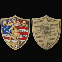 Armor Of God Masonic Knights Templar Badge Cross Crusader Christ Coin Gifts - £7.71 GBP