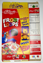 2001 Empty Froot Loops Disney Mini Bean Not Included 19.7OZ Cereal Box U... - £14.98 GBP