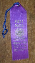 FIRST PLACE RIBBON GREAT ROCHESTER NY ROSE SOCIETY RIBBON - £5.46 GBP