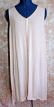 Jaclyn Smith Collection Knee Length Sleeveless Beige Nightgown Size M - £6.12 GBP