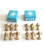 12 Vtg Miniature Gold Hong Kong Angel Musician Band 1.3&quot; Craft Christmas... - £12.79 GBP