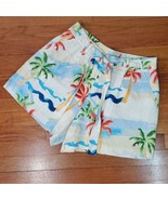 C&amp;C California Shorts Size 10 Beach Linen Rayon Tie Front 2 Pockets Palm... - £19.26 GBP