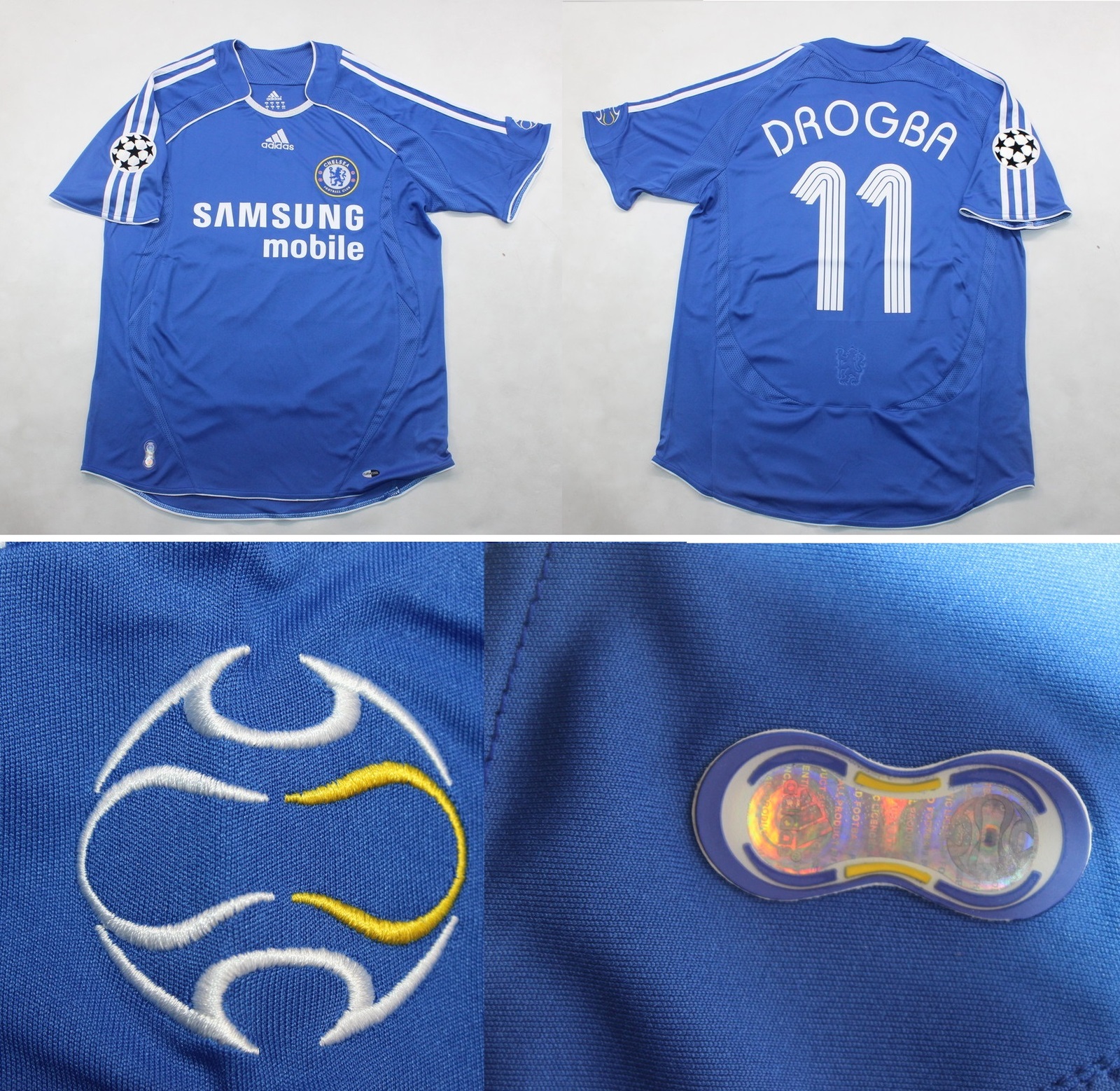 chelsea fc 2006 2007 jersey shirt drogba short sleeve premier league style