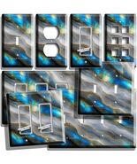 BLUE LABRADORITE MARBLE GOLD VEINS STYLE HD LIGHT SWITCH OUTLET WALL PLA... - $9.99+