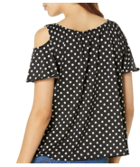 Star Vixen Women&#39;s 3XL Cold Shoulder Peasant Polka Dot Top Dark Navy Blu... - €15,67 EUR